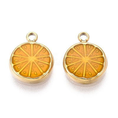 304 Stainless Steel Enamel Pendants STAS-T068-20-1