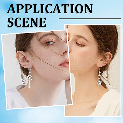 300Pcs 304 Stainless Steel Earring Hooks STAS-SP0001-34-1