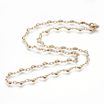 304 Stainless Steel Chain Necklaces STAS-P164-17G-1