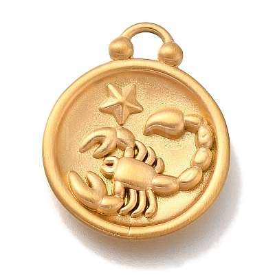 PVD Vacuum Plating 304 Stainless Steel Pendants STAS-S148-30G-08-1