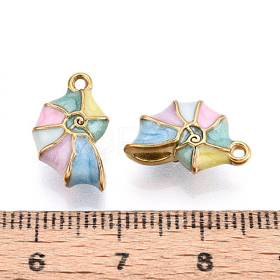 Ion Plating(IP) 304 Stainless Steel Enamel Pendants STAS-N114-11G-1