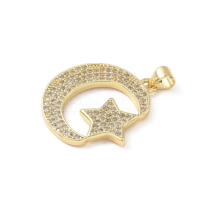 Brass Micro Pave Cubic Zirconia Pendants KK-L239-017G-1