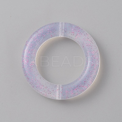 Ring Glitter Silicone Beads SIL-WH0016-07A-01-1