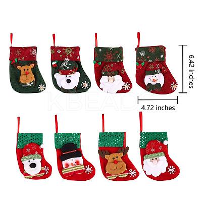 8Pcs Cloth Christmas Stockings Sets JX067A-1