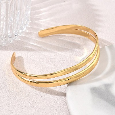 304 Stainless Steel Hollow Cuff Bangles SA-CBA46AF-29G-1