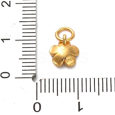 925 Sterling Silver 5-Petal Flower Charms STER-U009-01G-01-1