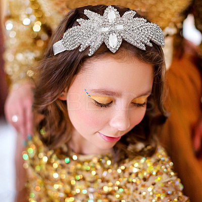 Flower Rhinestone Headbands PHAR-WH0020-05A-1