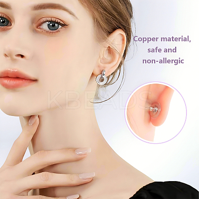 100Pcs Brass Bullet Clutch Earring Backs with Pad KK-YW0002-43G-1