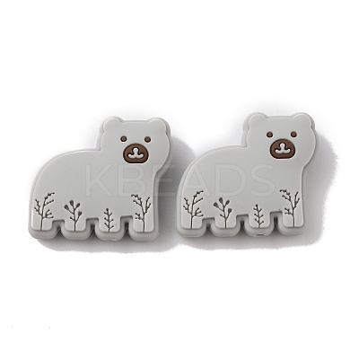 Bear Food Grade Eco-Friendly Silicone Beads SIL-WH0018-001A-1