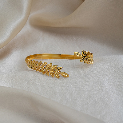 Vintage 304 Stainless Steel Open Cuff Bangles for Women TR0349-1