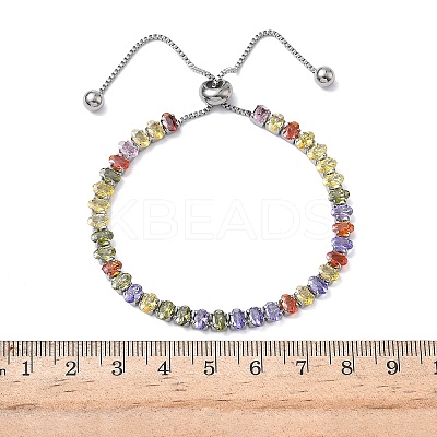 304 Stainless Steel Pave Cubic Zirconia Tennis Bracelets BJEW-G754-03P-05-1