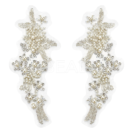 Embroidered Floral Lace Collar DIY-WH0308-419-1