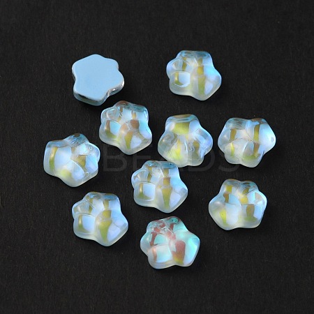 Paw Print Resin Cabochons MRMJ-WH0012-35A-1