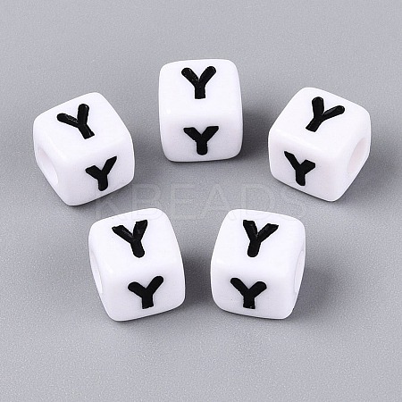 Opaque Acrylic Beads SACR-N020-04A-Y-1
