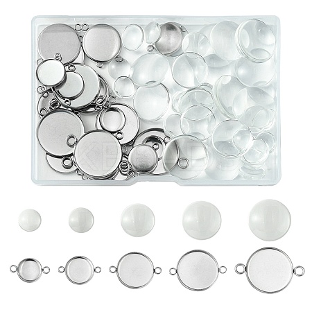 DIY Blank Dome Link Connector Making Kit DIY-FS0005-48-1