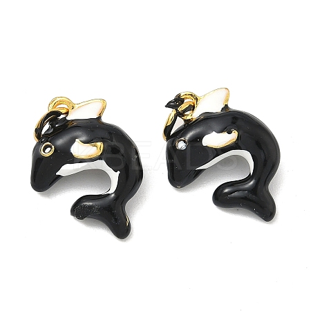 Sea Animals Alloy Enamel Pendants ENAM-B037-10G-01-1