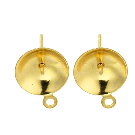 304 Stainless Steel Stud Earring Findings STAS-P370-02F-G-1