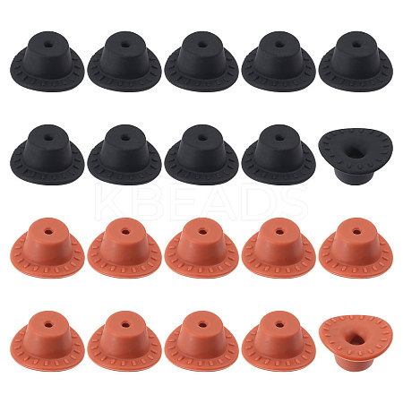 20Pcs 2 Colors Silicone Beads SIL-CA0004-54-1