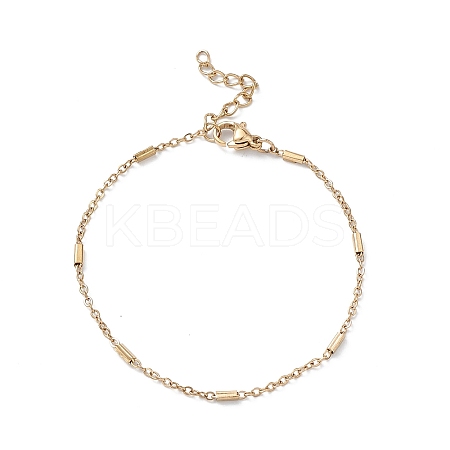 Ion Plating(IP) 304 Stainless Steel Satellite Chain Bracelets for Men Women STAS-B039-12G-1