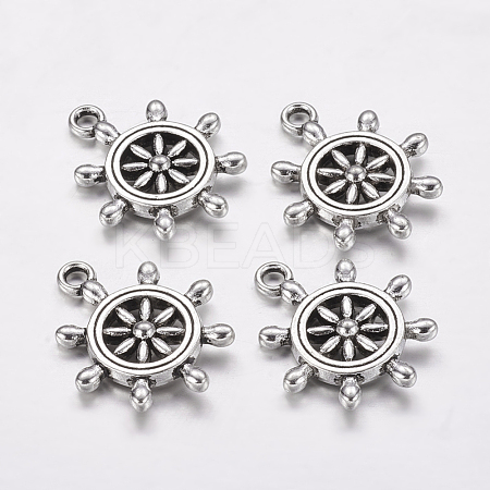 Tibetan Style Alloy Pendants TIBEP-A122979-AS-FF-1