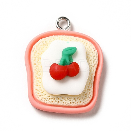 Opaque Resin Pendants RESI-G056-02B-1