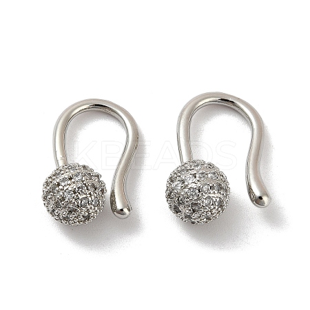 Rack Plating Brass Micro Pave Cubic Zirconia Dangle Earring EJEW-C086-15P-1