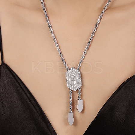 304 Stainless Steel Rope Chain Necklaces NJEW-Q322-07P-1