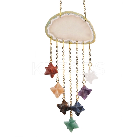 Natural Agate Piece Pendants PW-WGEFC26-04-1