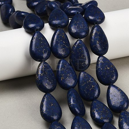Synthetic Howlite Imitation Lapis Lazuli Beads Strands G-S393-14A-18x25-1