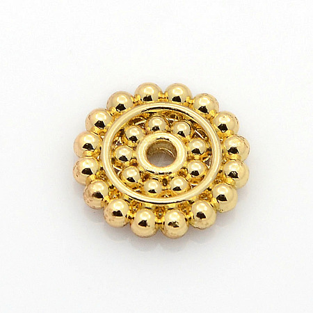 Alloy Daisy Spacer Beads X-PALLOY-M049-07G-1