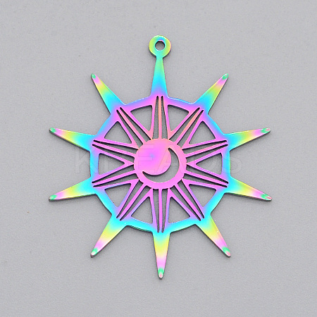 Ion Plating(IP) 201 Stainless Steel Pendants LS-STAS-S105-LA503-1