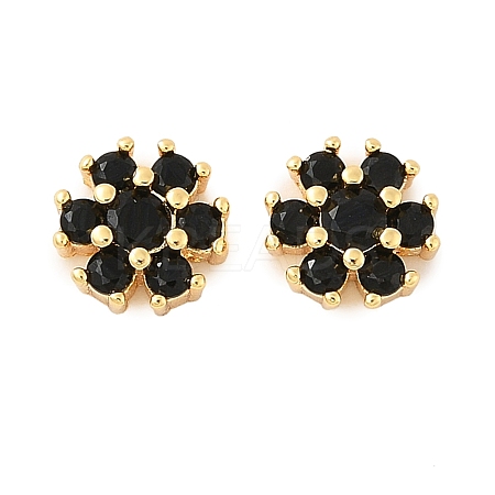 Brass Micro Pave Cubic Zirconia Beads KK-U056-15G-1