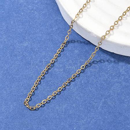 Ion Plating(IP) Trendy Unisex 304 Stainless Steel Cable Chain Necklaces NJEW-M047-02-1