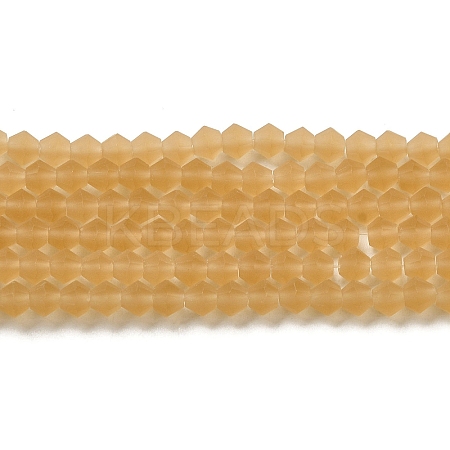 Imitate Austrian Crystal Frosted Glass Beads Strands GLAA-F029-TM4mm-B18-1
