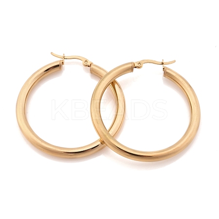 304 Stainless Steel Hoop Earrings EJEW-H358-08G-C-1