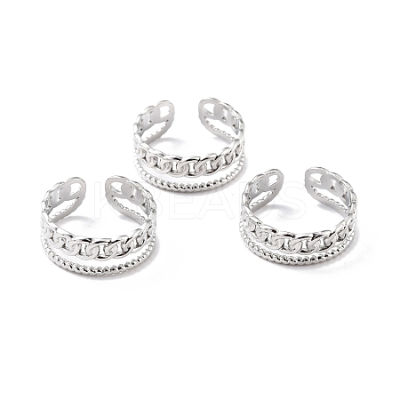 Tarnish Resistant 304 Stainless Steel Finger Rings RJEW-L102-34P-1