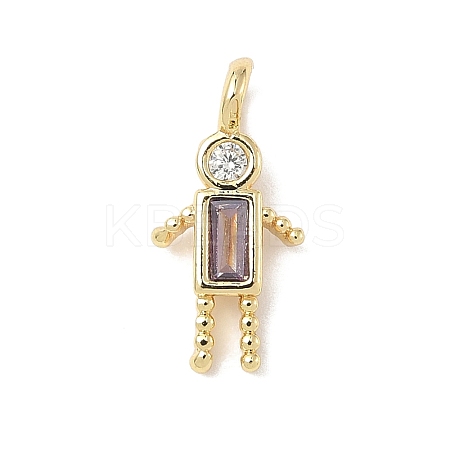 Brass Micro Pave Cubic Zirconia Pendants ZIRC-I356-17G-A02-1
