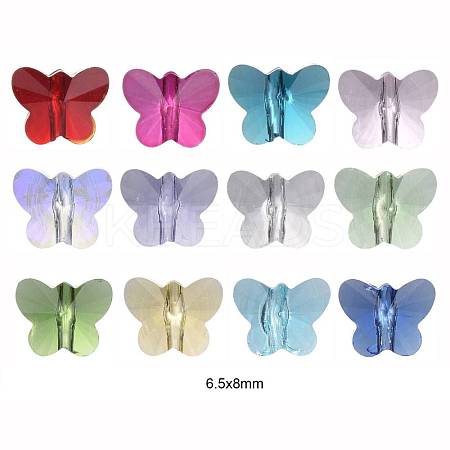 72Pcs 12 Colors Transparent Birthstone Glass Beads GLAA-ZZ0001-02-1