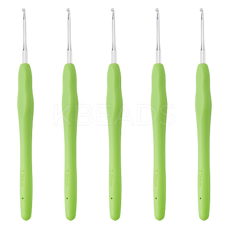 TPR Handle Aluminum Crochet Hook Needles TOOL-TA0001-13G-1