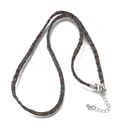 3.5MM Polyester Metallic Cord Braided Cord Necklace Making FB-CBAA152-01P-12-1