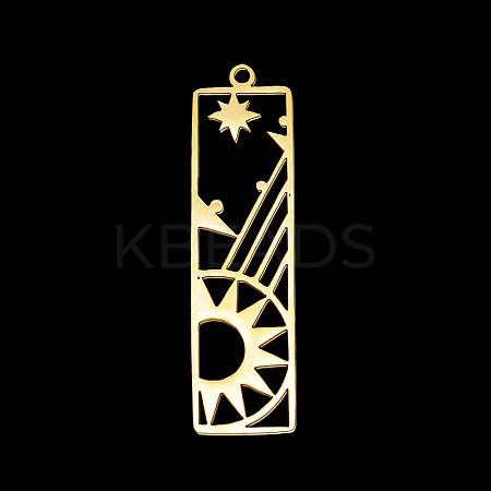 PVD Vacuum Plating 201 Stainless Steel Pendants STAS-T056-LA709-2-1