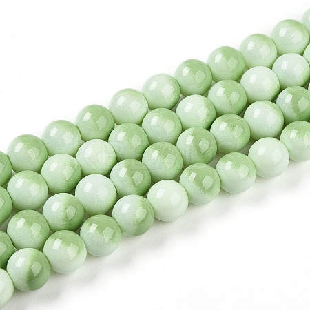 Baking Paint Glass Beads Strands DGLA-N012-8mm-04-1
