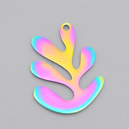 Ion Plating(IP) 201 Stainless Steel Pendants STAS-S105-LA557-1