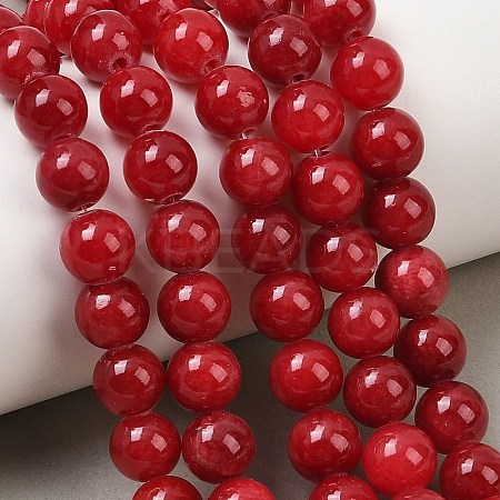 Natural Dyed Marble Beads Strands G-D315-A01-05-6mm-1