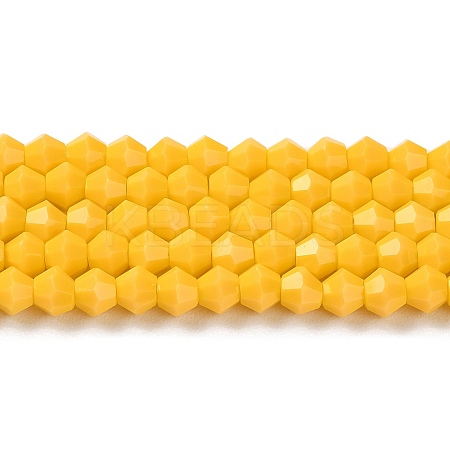 Opaque Solid Color Imitation Jade Glass Beads Strands GLAA-F029-P4mm-04-1