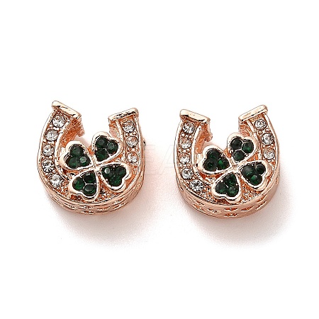 Alloy Rhinestone European Beads FIND-Q115-09RG-1