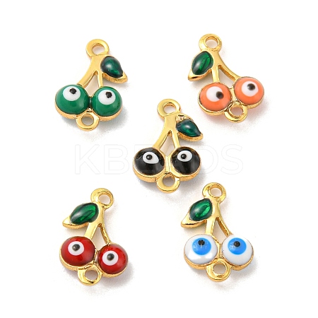 Rack Plating Brass Enamel Pendants KK-CJC0008-03G-1