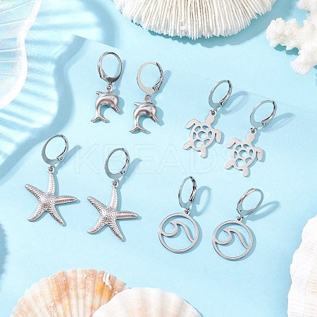 304 Stainless Steel Leverback Earrings EJEW-JE06303-1