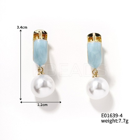 Round Imitation Pearl Hoop Earrings for Women IR2603-4-1