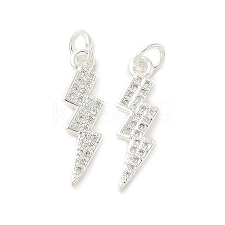 Brass Micro Pave Cubic Zirconia Pendants LS-ZIRC-G163-09S-1